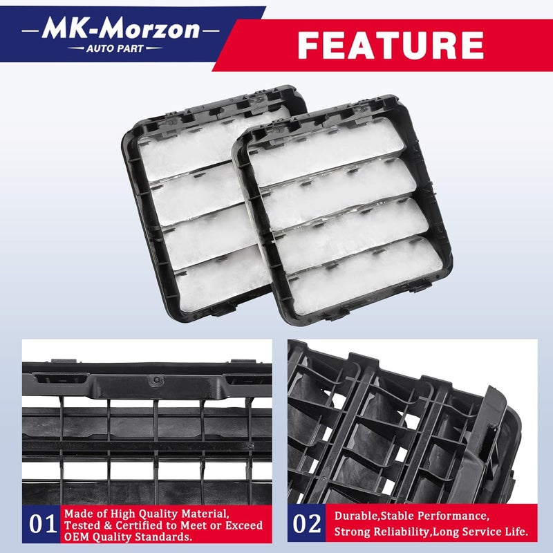 MK-Morzon Body Side Aperture Exhauster Cab Vents Compatible with Jeep Dodge Ram 1500 2500 3500 Cab Rear Air Pressure Cabin Vents Replaces# 68323649AB (2Pcs) - Image 4
